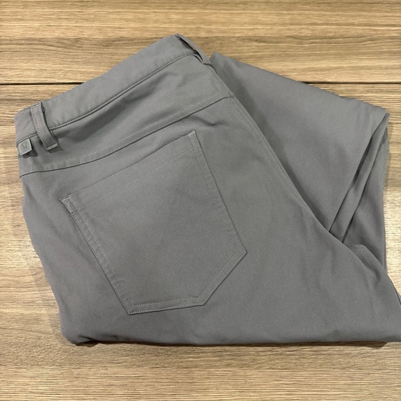 👖Lululemon ABC Fit 5-Pocket Pant 32”L Warpstreme Men’s Pants Gray Size 34 EUC - Picture 16 of 16